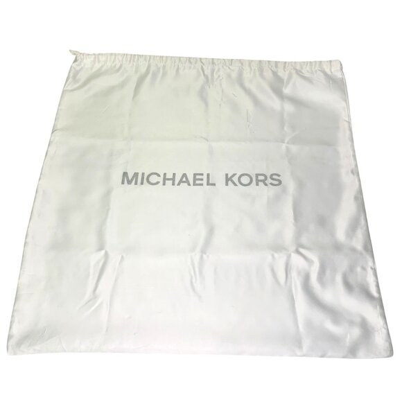 Michael Kors Silky White Dust Bag Grey Logo Large Size - Picture 1 of 5